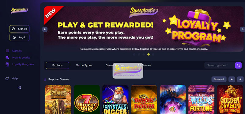 Sweeptastic Casino Bonuses